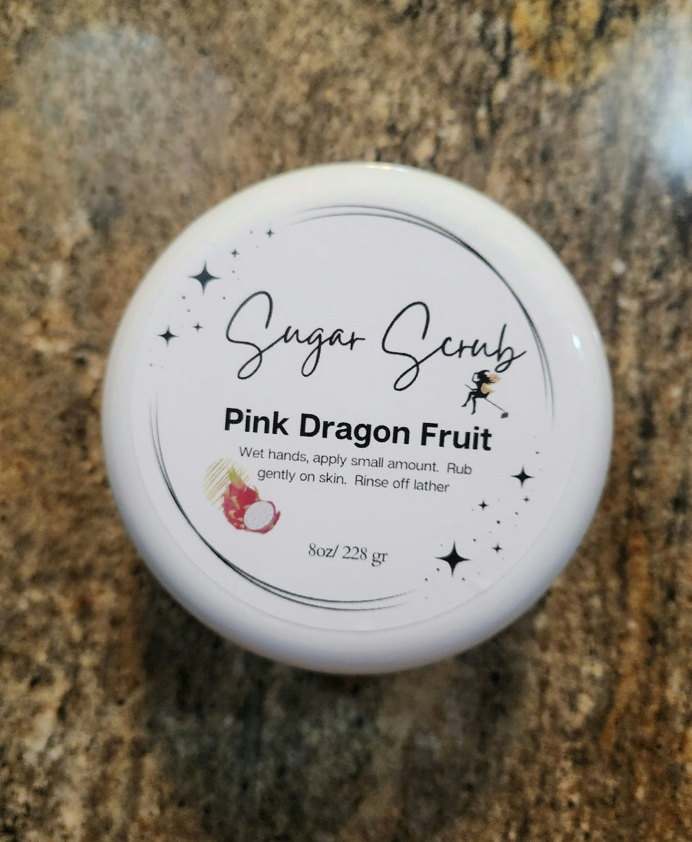 Pink Dragon Fruit Sugar Body Scrub by Garden Hoe Soaps