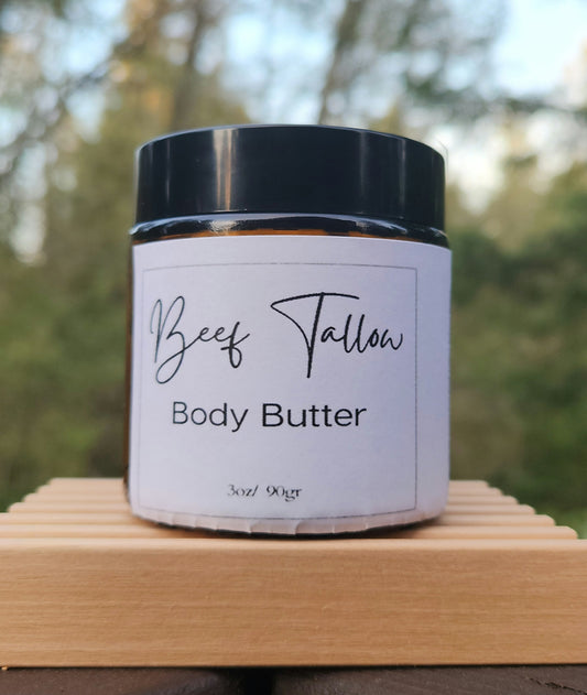Beef Tallow Body Butter 3 oz Jar