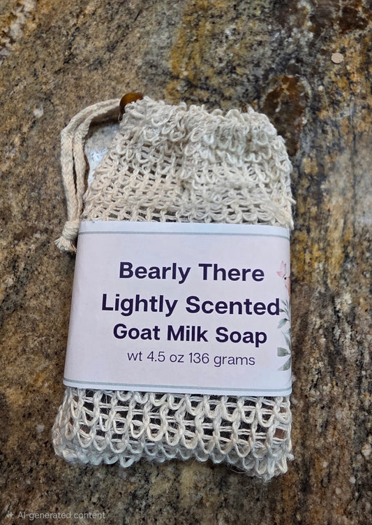 Bearly There Goat Milk Soap with Lather bag