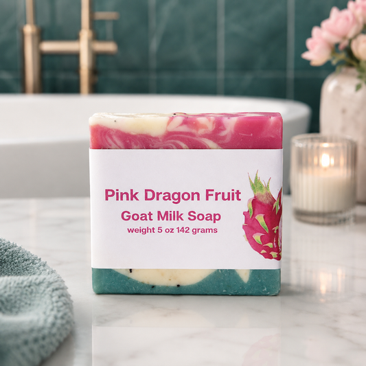 Pink Dragon Fruit Goat Milk Soap